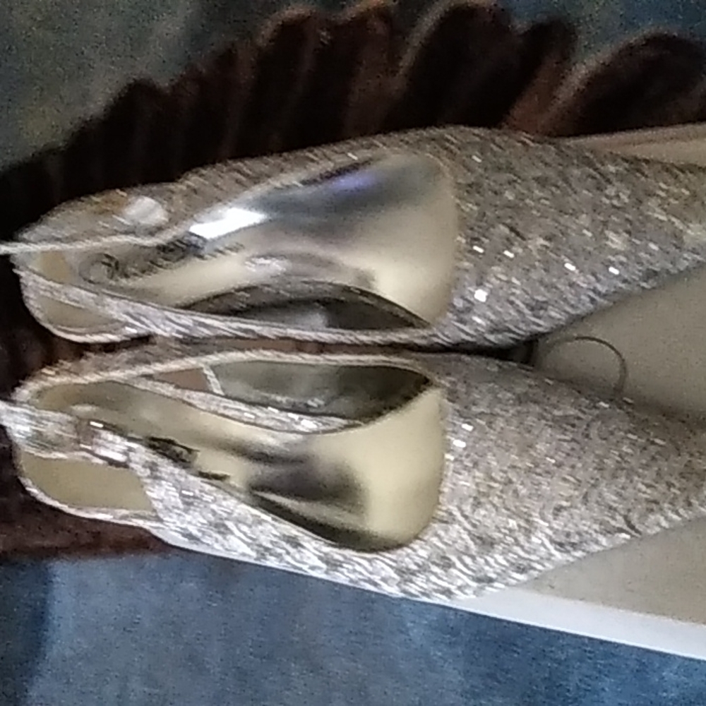 Wild Rose Dress Shoes Size 6M Color  Silver